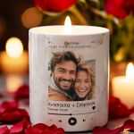 Αρωματικό Κερί, Χειροποίητο με Άρωμα Vanilla Cream, Love Story